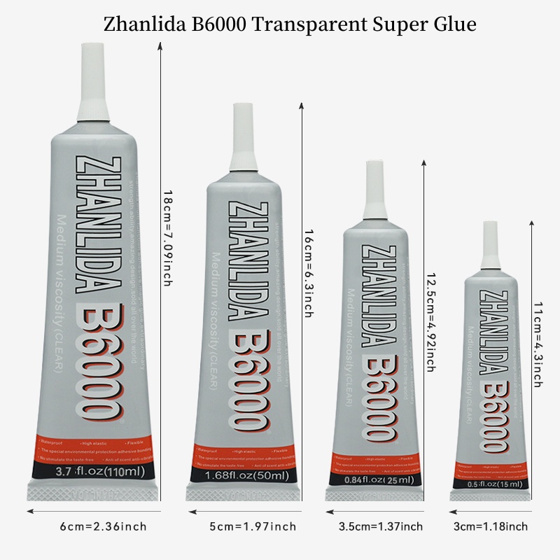 Glue For 3D Printing - Zhanlida B6000 Şeffaf Tutkal 15/50/110ml Hassas