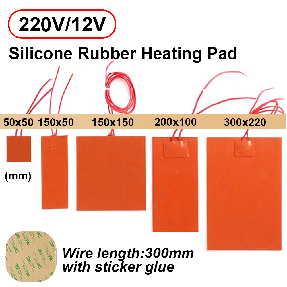 3D Printing Guide - 12V 220V silikon kauçuk isıtma pedi
