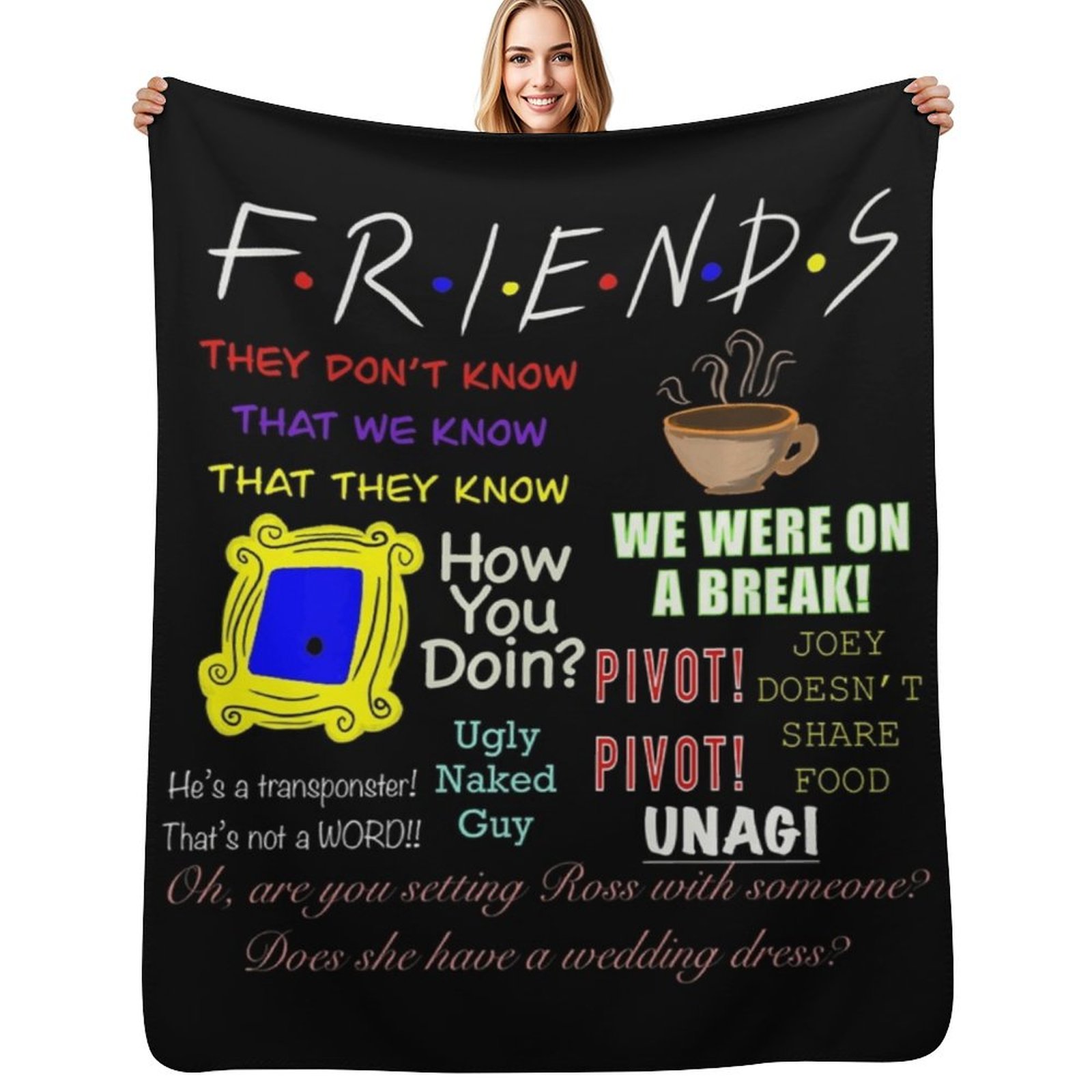 3D Printing Quote - Friends Quotes Premium Battaniye Lüks Kalın