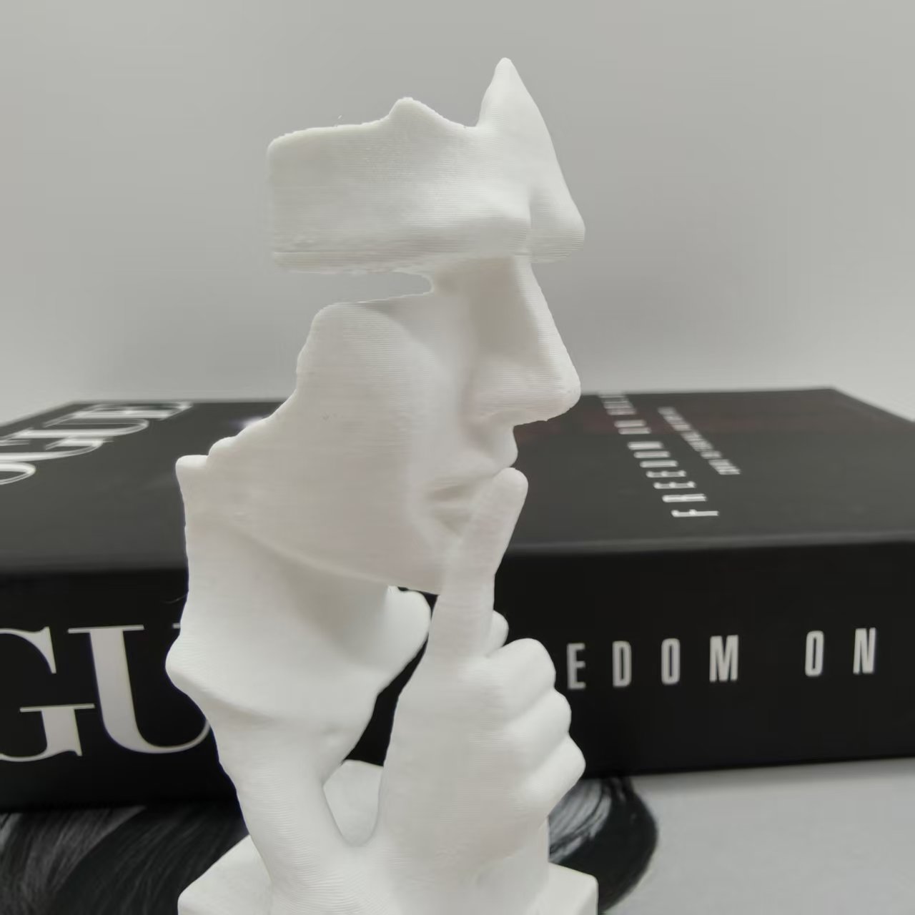 3D Printing Drawing - Düşünür Heykeli, Sessizlik Altındır Soyut Sanat