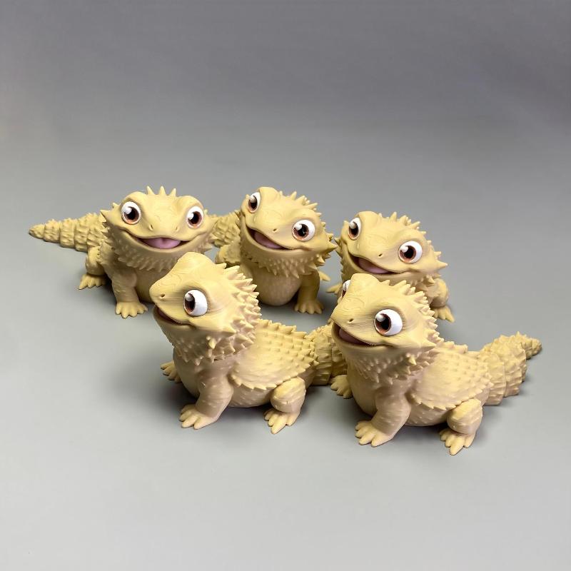 3D Printing Lizard - 3D Baskılı Sevimli Sakallı Ejder Figürü