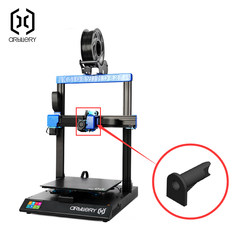 3D Printing Guide - 4 adet siyah kılavuz tüpü 3D