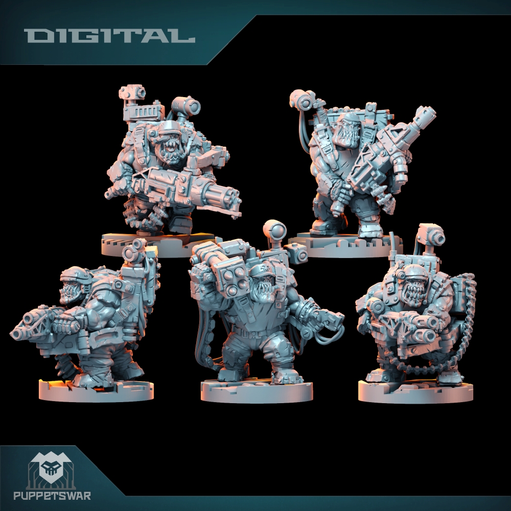 3D Printing Resin - Orc Ultimate Badasses Squad, Yeşil Deri