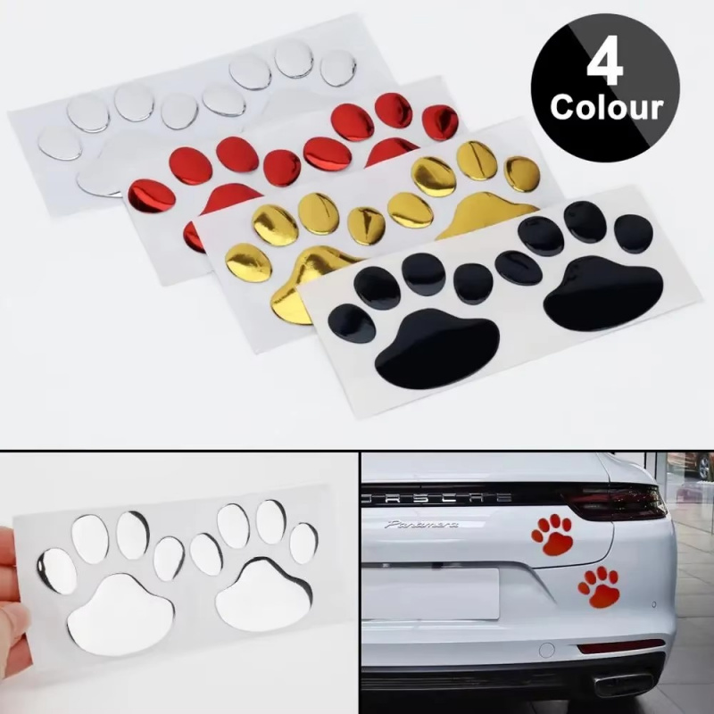 3D Printing Quote - 1/4 çift 3D çıkartmalar pençe hayvan