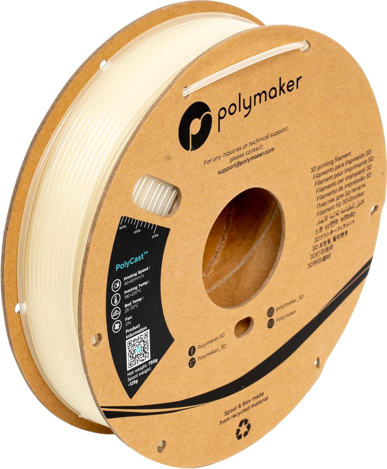 3D Print Isopropyl Alcohol - Polycast Dökülebilir 3D Baskı Filamenti 0.75kg