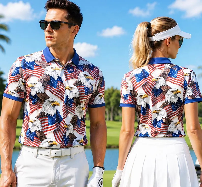 Erkek Vatansever Golf Polo Göm - 3D Printing Eagle incelemesi ve fiyatı