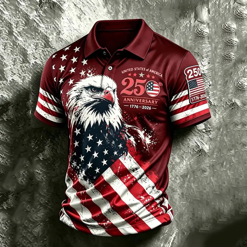 Erkek Vatansever Golf Polo Göm - 3D Printing Eagle incelemesi ve fiyatı
