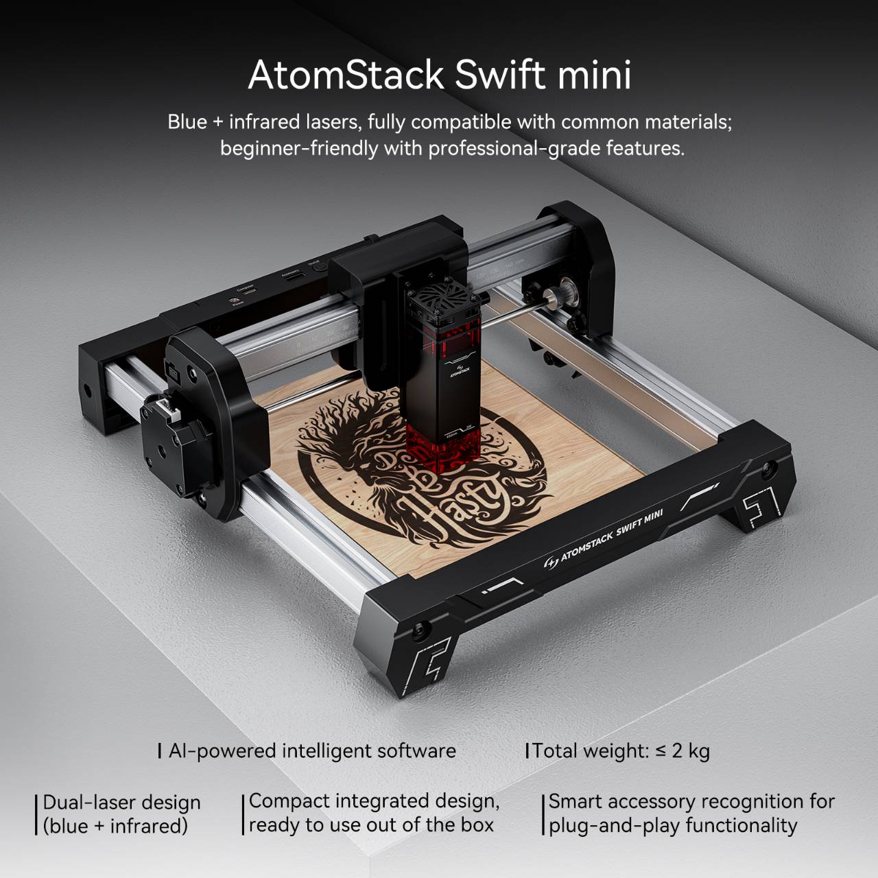 ATOMSTACK Swift Mini Lazer Gra - 3D Printing Laser Cutting incelemesi ve fiyatı