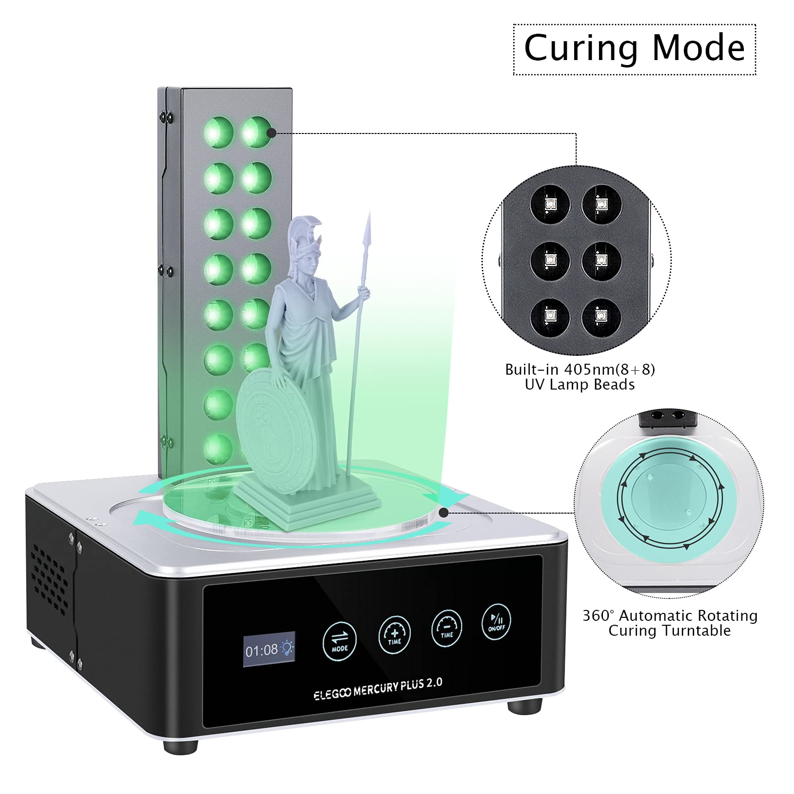 ELEGOO Plus 2.0 Yıkama ve Kürl - 3D Printing Resin incelemesi ve fiyatı